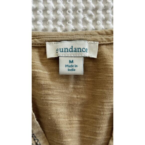 Sundance Yellow Embroidered Top Peasant Cottagecore Boho Floral Size M - Picture 3 of 7
